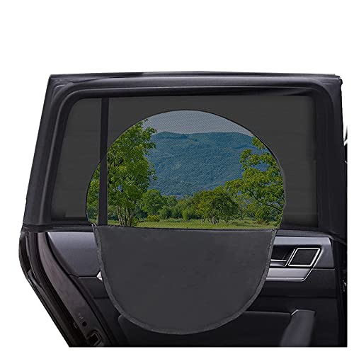Turcee Upgrade Stretchable&Breathable SUV Car Window Shade - Oversize Double Mesh for Heat Shading and Bug&UV Protection - Car Must Have Privacy Shades for Cars,Truck,SUV When Camping (Rear window/2pcs) - Image 1