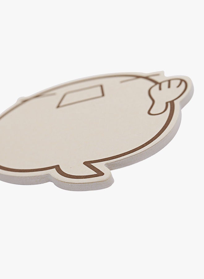 NIBEMINENT 30-Piece Cartoon Sticky Notes Brown - Image 3