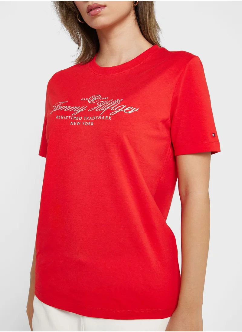 TOMMY HILFIGER Crew Neck Logo T-Shirt
