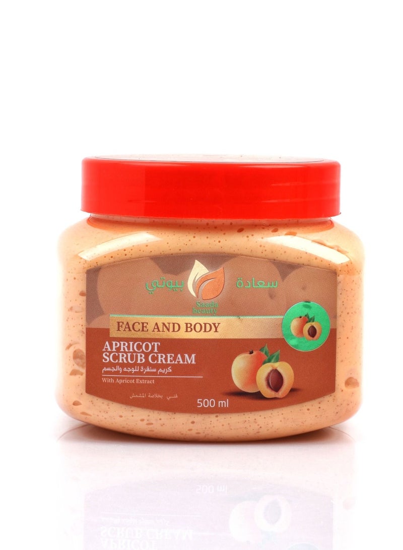 سعادة بيوتي كريم صنفرة للوجه والجسم بالمشمش 500 مل - Image 1
