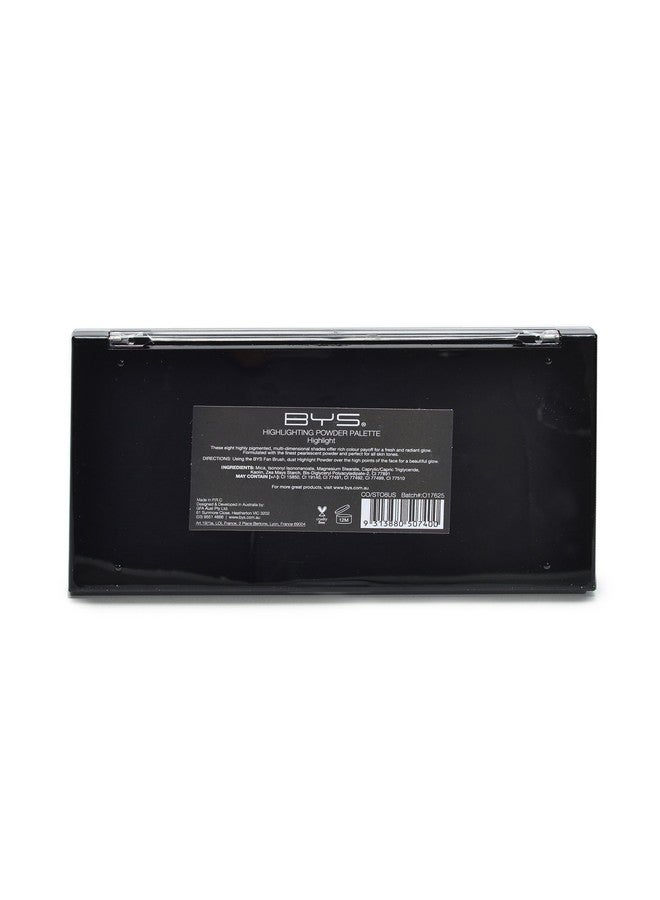 BYS Highlight Palette 8 Shades Highlighting Powder Palette Strobe Palette Glam Glow Shimmer Illuminate Makeup Enhance Skin Complexion Intensify Glow Face Eyes Body Makeup Palette - Image 5