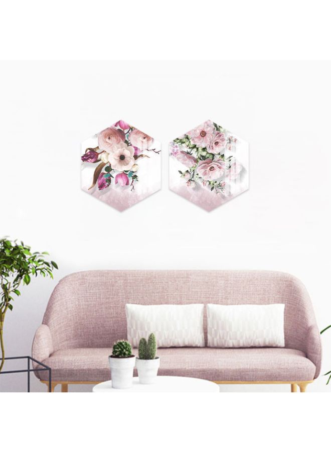 NIBEMINENT Hexagonal Home Decoration Wall Painting Multicolour 34.6 x 40cm - Image 1