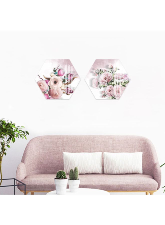 NIBEMINENT Hexagonal Home Decoration Wall Painting Multicolour 34.6 x 40cm - Image 2