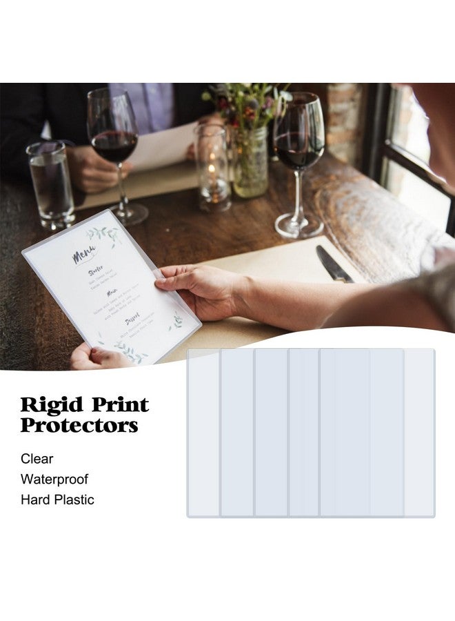 Rainmae Rainmae 14 Pack 8.5" x 11" Rigid Print Protectors, Clear Waterproof Hard Plastic Page Sheet Protectors, Paper Sleeves Photo Plastic Sleeves Hard Plastic Document Holder Birth Certificate Protector  - Image 4