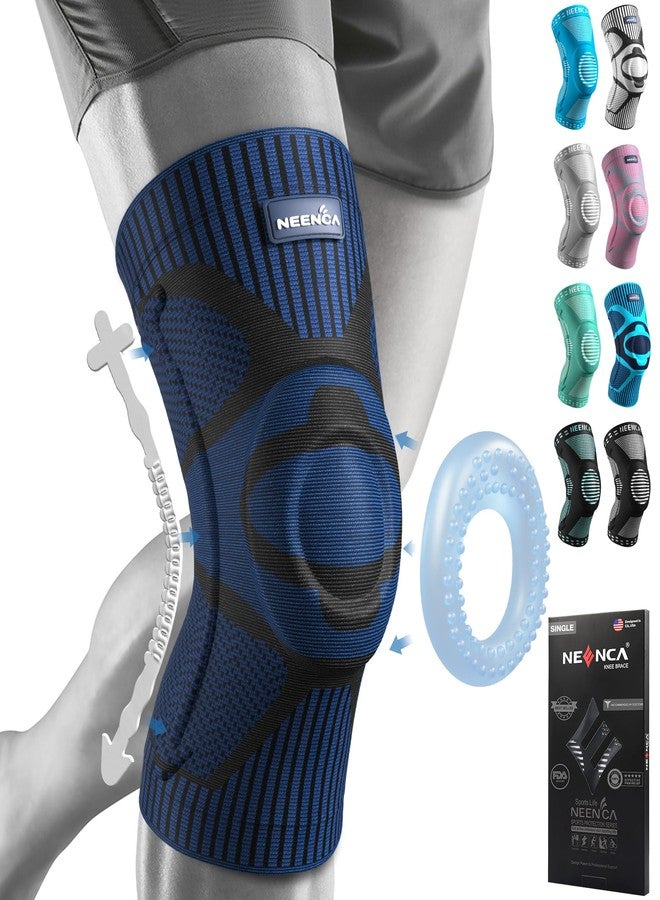 NEENCA Knee Brace,Knee Compression Sleeve Support with Patella Gel Pad & Side Spring Stabilizers,Medical Grade Knee Protector for Running,Meniscus Tear,Arthritis,Joint Pain Relief,ACL,Injury Recovery - Image 1