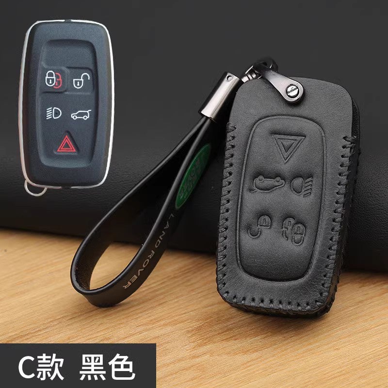 LAND ROVER Luxury Leather Key Case for Land Rover Discovery, Range Rover Sport, Evoque, and more - Image 1