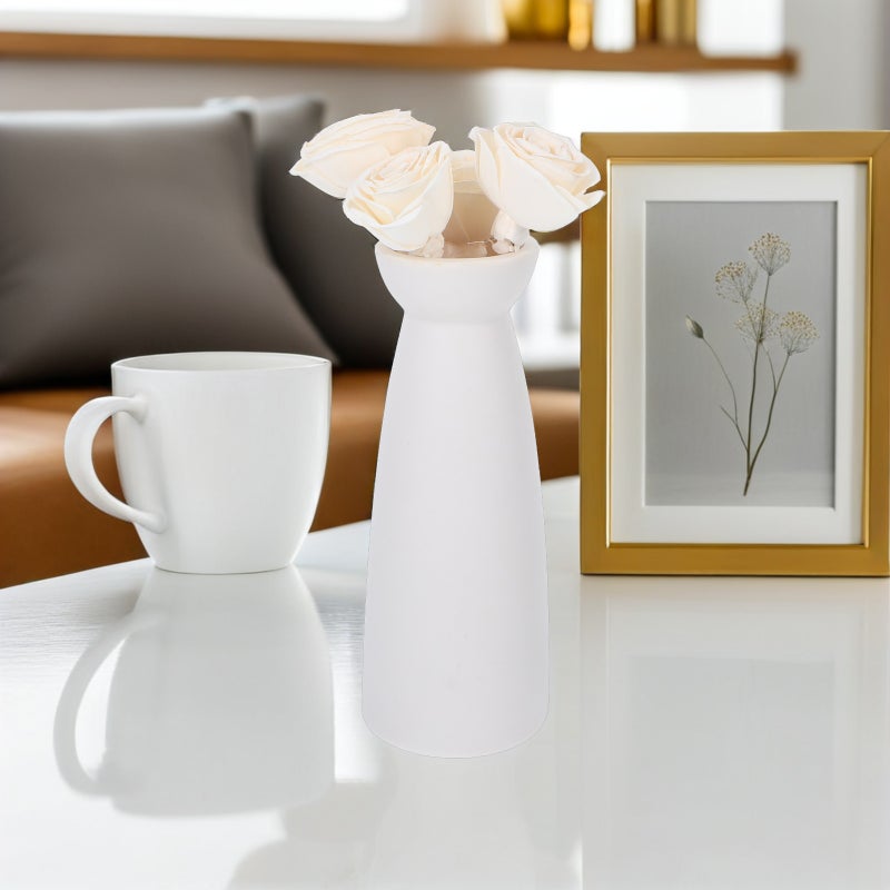 4Pcs Artificial Rose Flower Aromatherapy Diffuser Sticks Natural Rattan Scent Diffuser Refill for Essential Oils Home Decor for Living Room Bedroom Bathroom Office Beige - Image 4