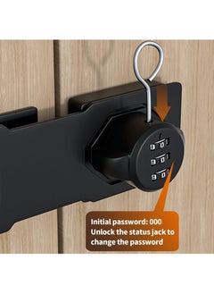 Y&D Household Cabinet Password Locks, Door Combination Lock, Lock Clasp w/Screws for Cabinet, Privacy can use Mailbox, Pet Doors, Office File Black  - Image 5