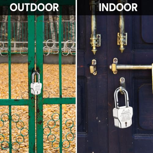 Link® Atoot Extra 70m Triple Locking Mechanism Padlock, Hardened Shackle,Each Padlock with 3 Silver Keys (Pack of 2) - Image 5