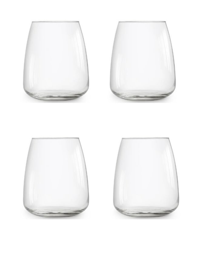 royal leerdam ROYAL LEERDAM 4-Piece Indigo Beverage Glass Set, 480ml, Premium Crystal Tumblers for Water, Juice, and Cocktails - Image 1