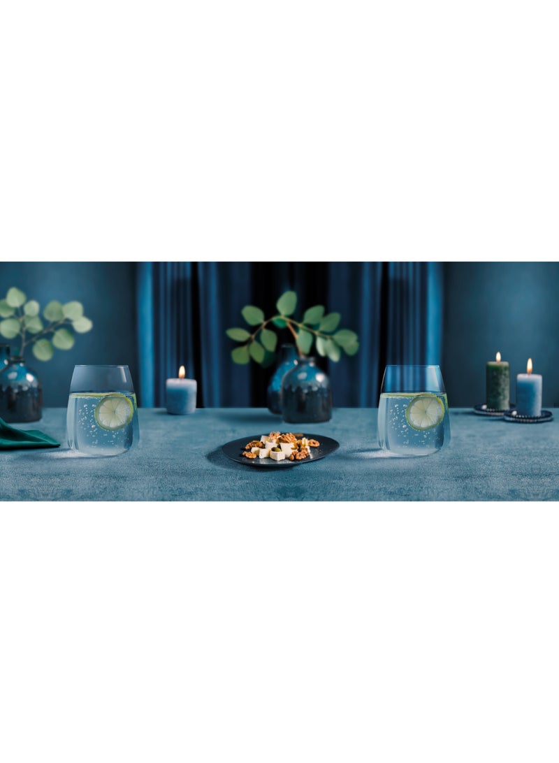 royal leerdam ROYAL LEERDAM 4-Piece Indigo Beverage Glass Set, 480ml, Premium Crystal Tumblers for Water, Juice, and Cocktails - Image 4