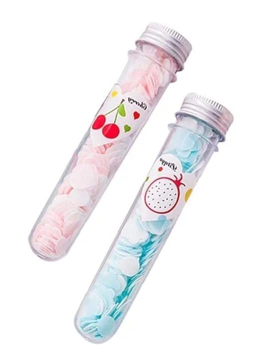 Elecsera Elecsera flower Design Tube Shape Bottle Paper Soap Clean Soft Bath For Travel Pack of 2 2 x 18 g  - Image 1