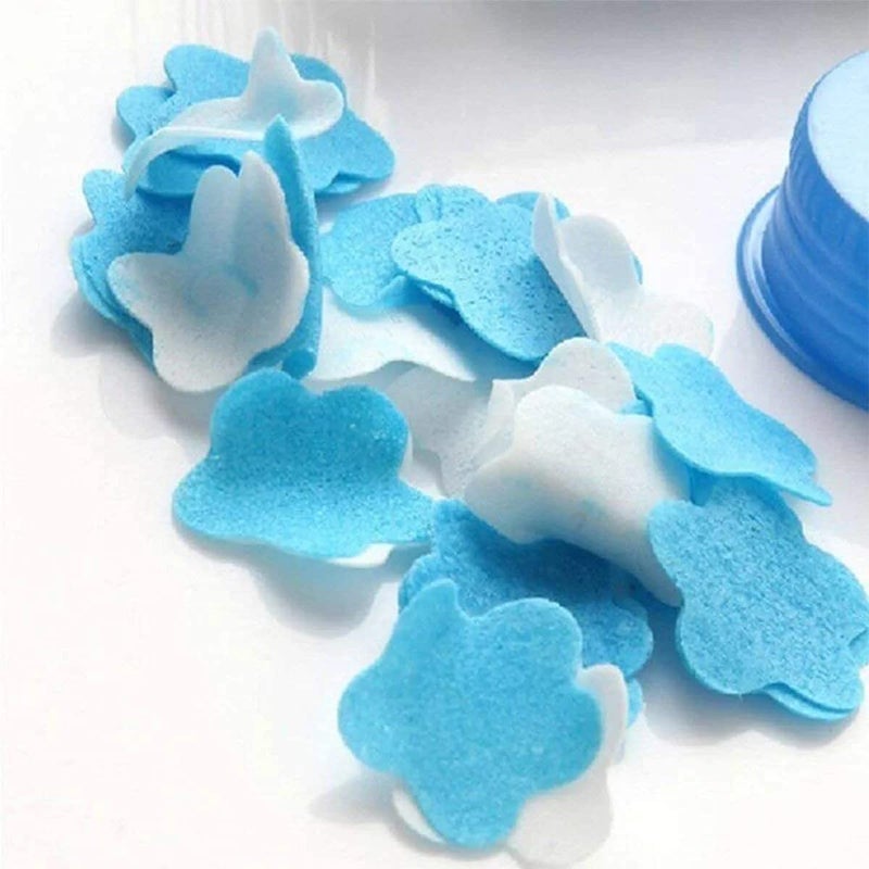 Elecsera Elecsera flower Design Tube Shape Bottle Paper Soap Clean Soft Bath For Travel Pack of 2 2 x 18 g  - Image 4