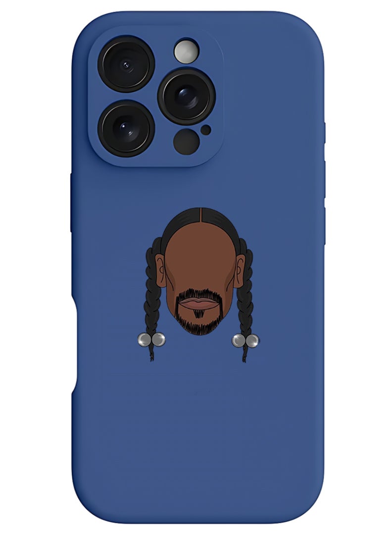 Theodor iPhone 16 Pro Max Blue Protective Slim Fit Case Liquid Silicone Cover with Full Body Protection Anti-Scratch Shockproof Case For iPhone - snoop dog - Image 1