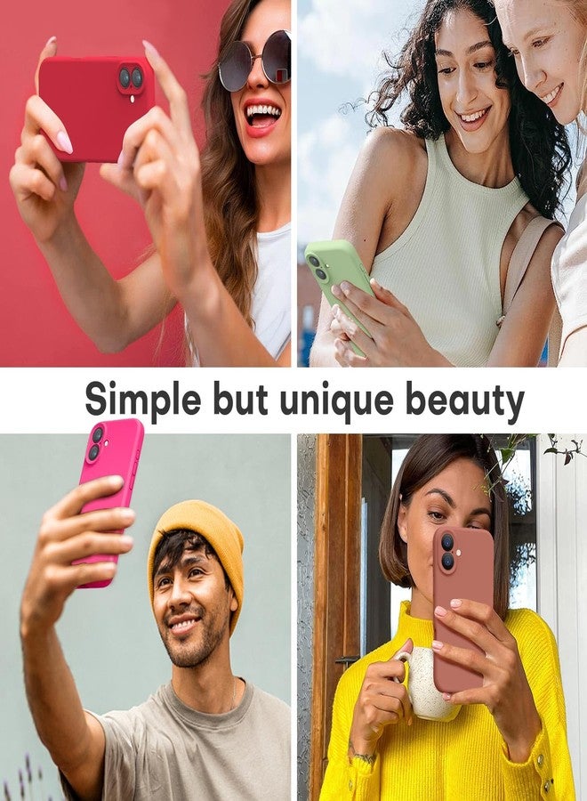 LOVE 3000 جراب LOVE 3000 مصمم خصيصًا لهاتف iPhone 16، مصنوع من السيليكون الفاخر مع بطانة ناعمة من الألياف الدقيقة المقاومة للخدش، جراب واقٍ مقاوم للصدمات مناسب للرجال والنساء والفتيات، مقاس 6.1 بوصة، لون وردي فاقع - Image 2