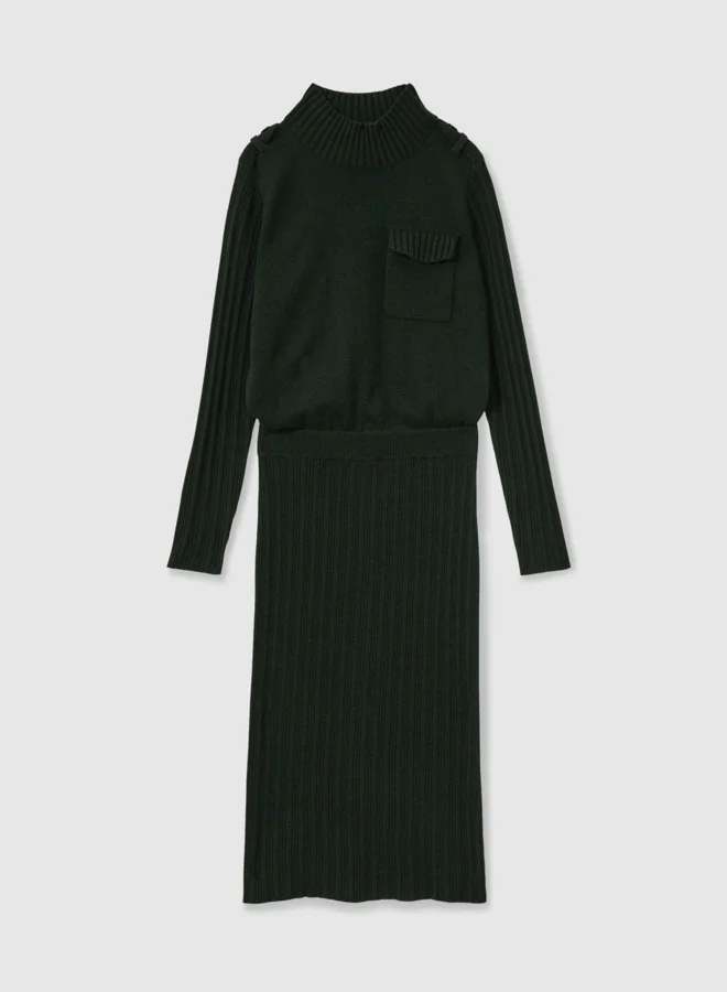 REISS Utility Knitted Dress