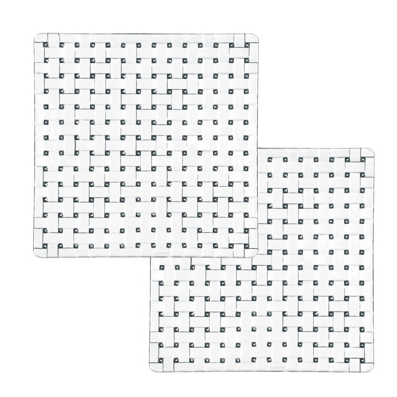 مجموعة أطباق ناختمان بوسا نوفا المربعة مجموعة من 2 صينية تقديم للطعام والمقبلات والوجبات الخفيفة والحلويات 83 بوصة آمنة للغسل في غسالة الصحون