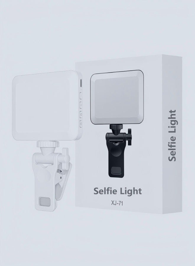 JUNYOUK Photography Light Clip on Phone Laptop,Video Light,Portable LED Camera Fill Light Panel,Pocket LED Phone Light,Dimmable 3 Lighting Effects,Rechargeable LED Lighting for Video Conference,TikTok,Youtube  - Image 1