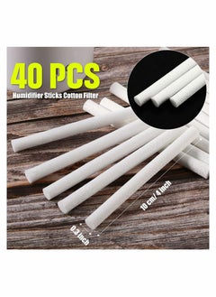 Captaintech Humidifier Sticks Filter Replacement Wick 40 Pieces Refill SticksCotton for Cool Mist Humidifiers Portable Diffuser USB Mini in Office Bedroom 4 Inch  - Image 2