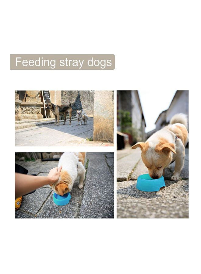 NIBEMINENT Plastic Pet Feeding Bowl Blue 10.5cm - Image 3