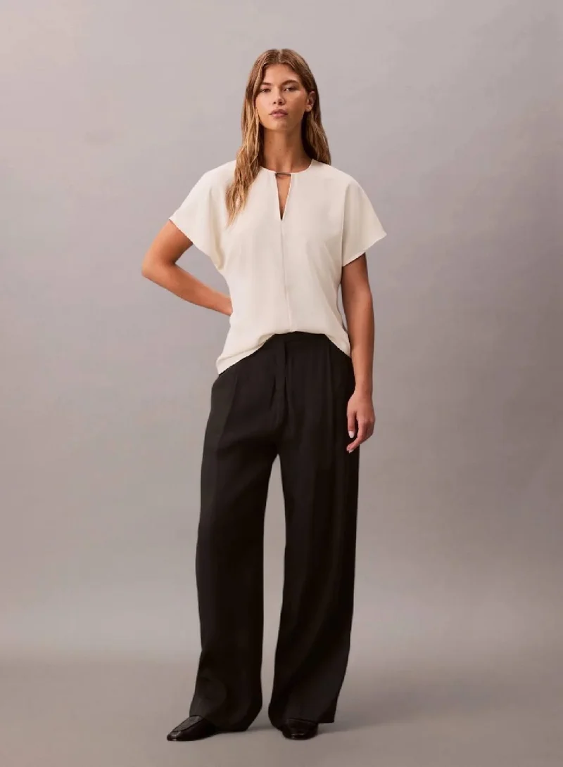 Calvin Klein Chalk Hardware Blouse for Women | Best Price UAE
