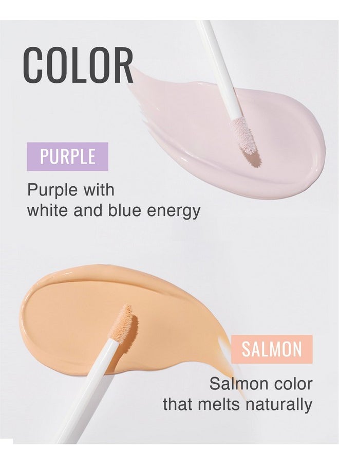 VDL - Expert Color Under-Eye Primer (Salmon, 0.19 Oz) - Color-Correcting Concealer For Dark Circles, Uneven Skin Tone. Hydrating, Smooth. Korean Makeup. - Image 1