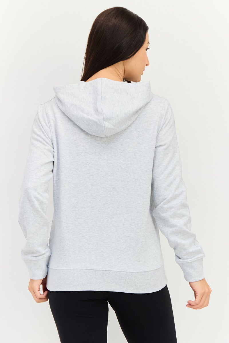 adidas Originals Women Sportswear Fit Long Sleeve Outdoor Hoodie, Grey - Image 2