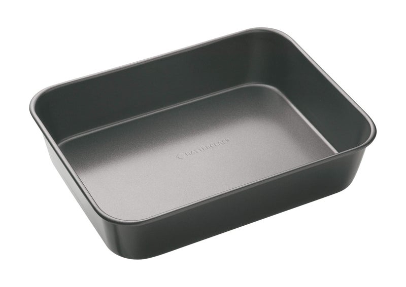 Master Class MasterClass KCMCHB2 Deep Roasting Tin, 34 x 26cm Roaster with PFOA Free Non Stick, Robust 1mm Carbon Steel, Grey - Image 1