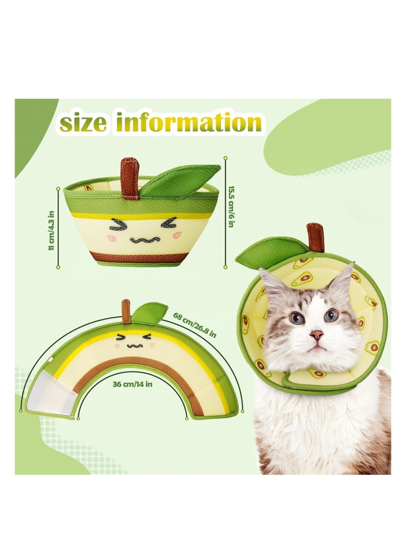 SYOSI - Cat Cone Collar Soft, Comfortable Cat Recovery Collar Pet Cone for Small Large Cats, Lightweight Elizabethan Collar for Cats Kittens After Surgery Prevent from Licking Wounds(Green, S) - Image 1