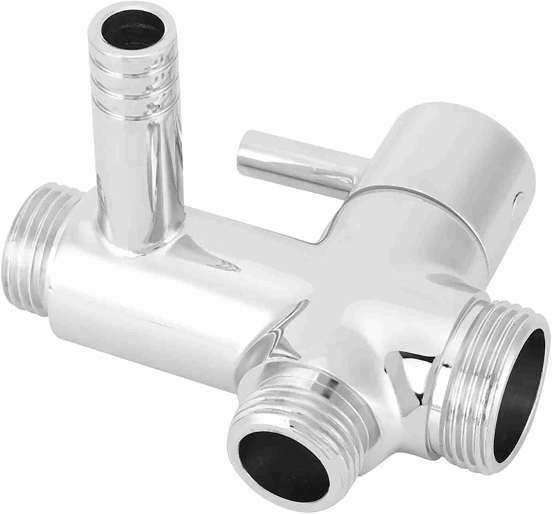 G1/2" Wall Mounted Round Copper Shower Diverter Valve, Bathroom Shower Head Diverter with Base Accessories, High Temperature Shower Separator for Home Use - Image 2