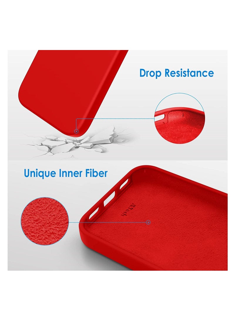 Phone Planet Silicone Case Compatible with iPhone 13 6.1-Inch Silky-Soft Touch Full-Body Protective Case Shockproof Cover with Microfiber Lining - Image 3