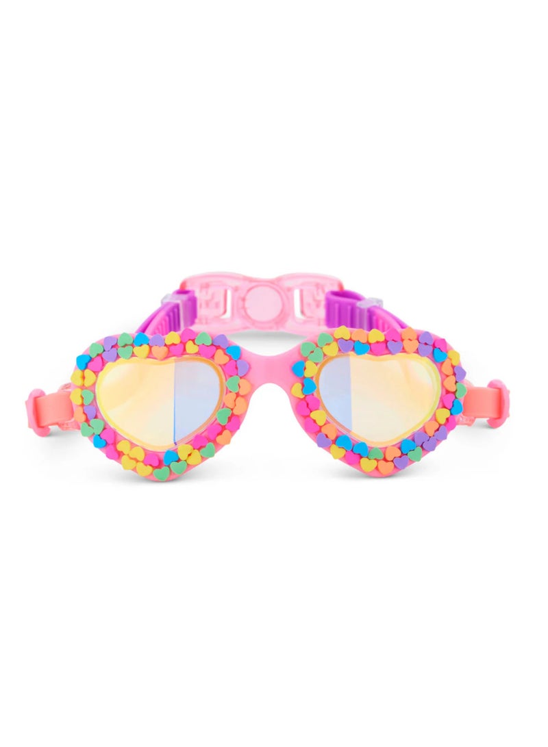 بلينج2O Be True Pink Candy Heart Kids' Swim Goggles - Image 1
