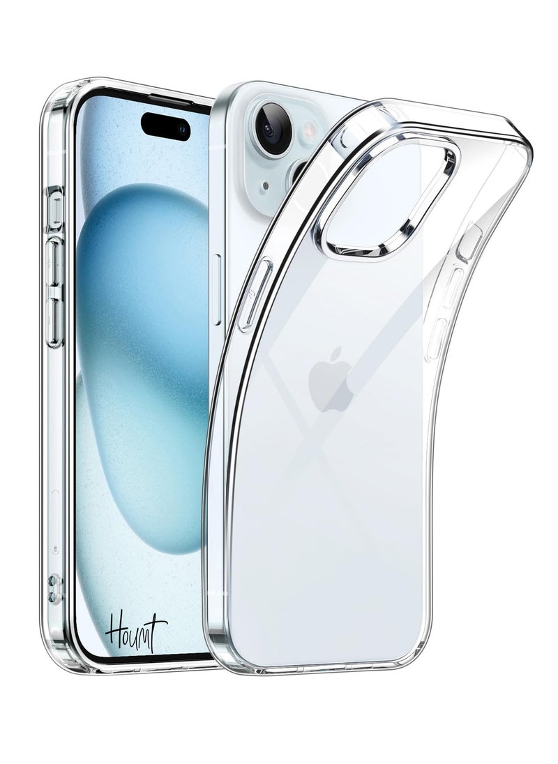 Houmt - iPhone 15 Case 6.1 Inch Soft TPU Silicone Clear Anti Scratch Yellow Resistant Slim Thin Protective Case Cover for Apple iPhone 15 2023 Released - Image 1