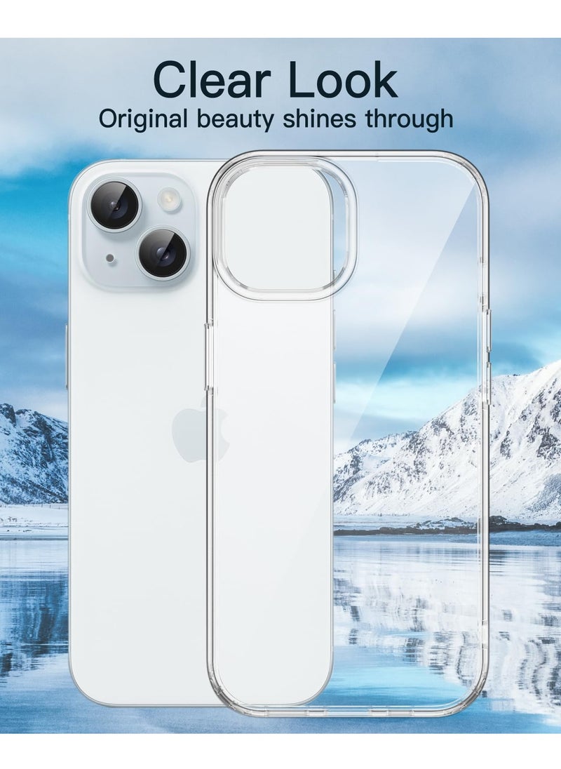 Houmt - iPhone 15 Case 6.1 Inch Soft TPU Silicone Clear Anti Scratch Yellow Resistant Slim Thin Protective Case Cover for Apple iPhone 15 2023 Released - Image 1