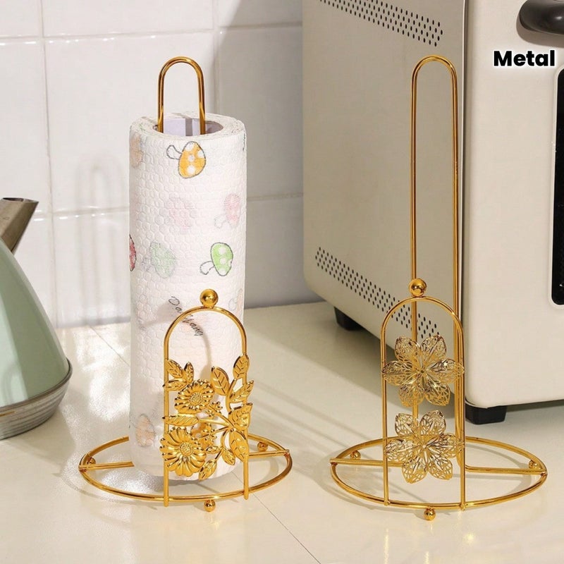 Metal Tree Napkin Holder Paper Towel Storage Countertop Organizer Space Saving - Image 1