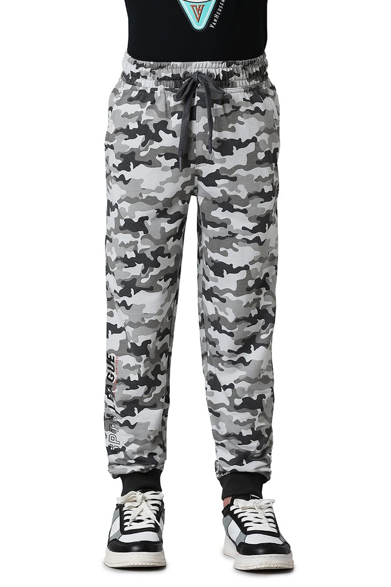 Van Heusen Boys Regular Fit Joggers - Cotton Terry Blend - Smart Tech, Easy Stain Release, Anti Stat, Ultra Soft, Moisture Wicking_52401_Northern Droplet Combo_5-6 Years - Image 2