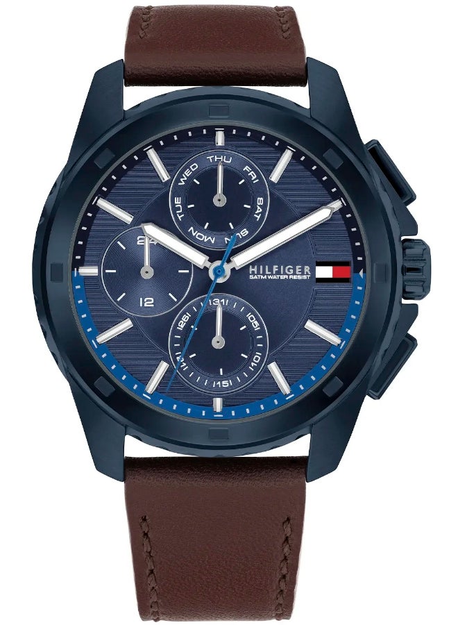 TOMMY HILFIGER Men's Blue Dial Analog Quartz Watch 44 mm -  1710632 