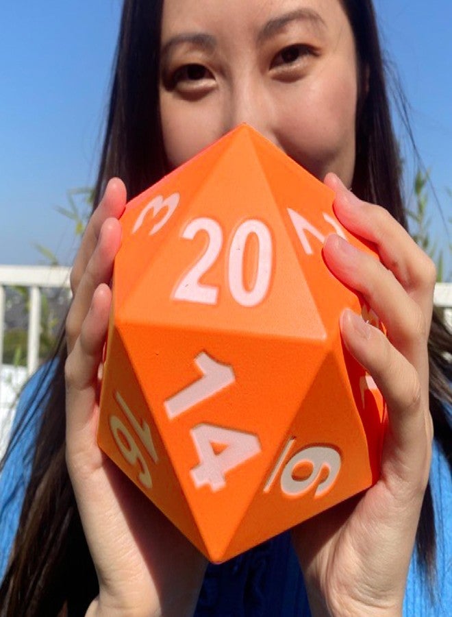 كيس: نرد إسفنجي عملاق D20 - وردي - 5 بوصات، حجم كبير، 20 وجهًا، ملحق مثالي لألعاب تقمص الأدوار على الطاولة، قطعة ديكور قابلة للجمع، قطعة للعب في الهواء الطلق - المسبح - الشاطئ - Image 2