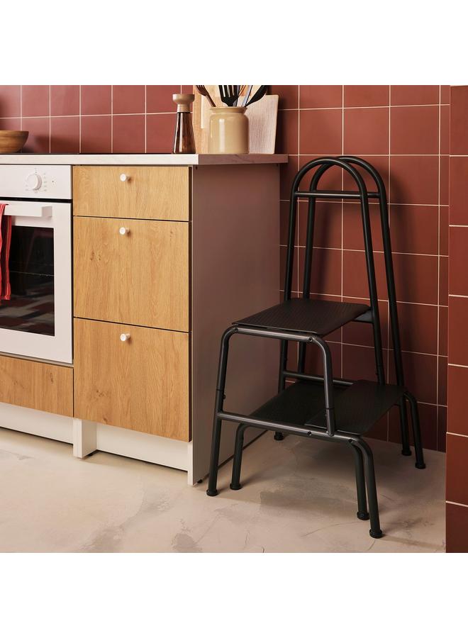 erorex Step Stool With Handrail, 2-Steps, Anthracite - Image 4