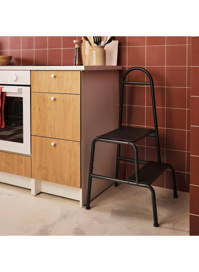 erorex Step Stool With Handrail, 2-Steps, Anthracite - Image 2