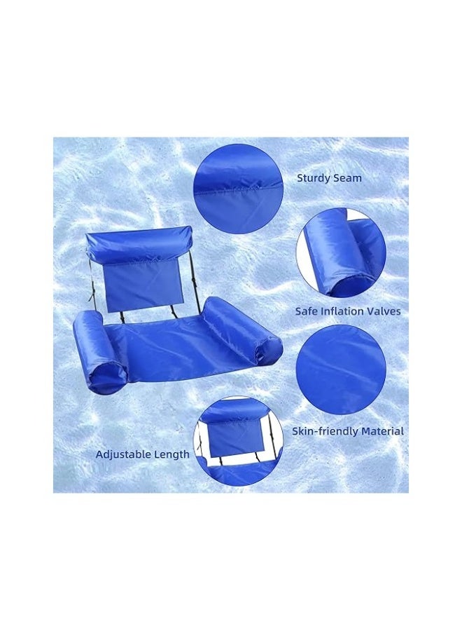 Pack of 2 Air Mattress Pool Inflatable Water Hammock Swimming Bed Water Hammock Lounge Chair Swimming Pool for Adults and Children Beach - Image 3