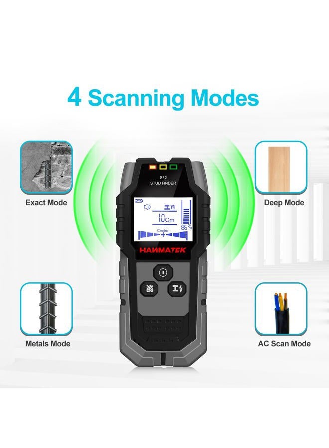HANMATEK SF2 Wall Scanner Detector Multifunctional Stud Finder Wood / Ferrous Metals / Non-ferrous Metals / Cable - Image 4