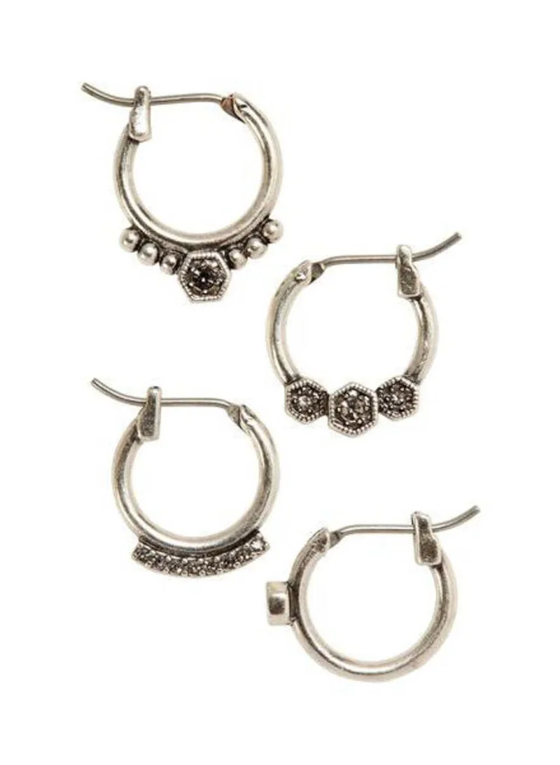 لوف اي جاي طقم قرط كامل بلوم - فضي