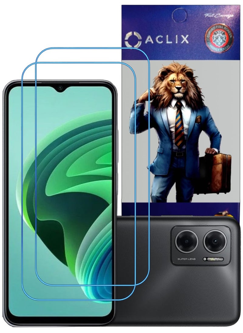 ACLIX 2 Pieces Antistatic ESD Dustproof Premium Quality High Definition Clear Tempered Glass Screen Protector Designed For Xiaomi Redmi Note 11E - Image 1