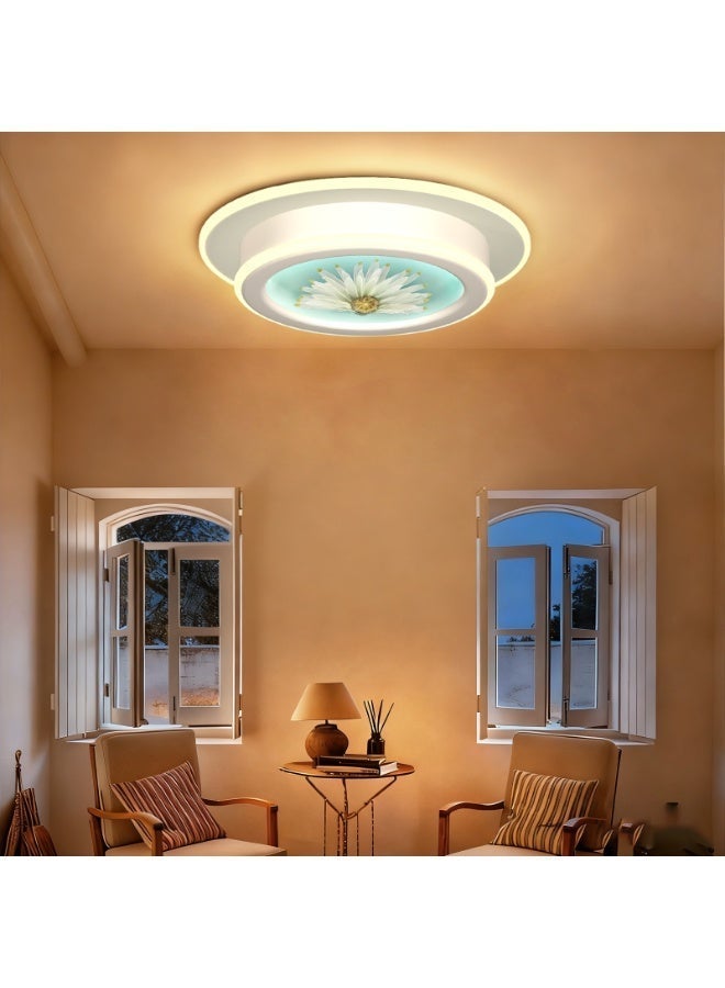 Daisy Flower Ceiling Light - Modern LED Flush Mount Lamp with Floral Design, Ambient Lighting for Bedroom, Living Room | Creative Art Decor Ceiling Fixture for Home Decoration - Image 2