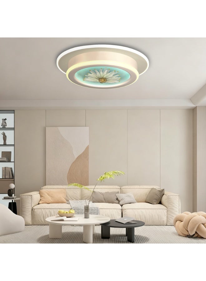 Daisy Flower Ceiling Light - Modern LED Flush Mount Lamp with Floral Design, Ambient Lighting for Bedroom, Living Room | Creative Art Decor Ceiling Fixture for Home Decoration - Image 3