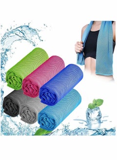 Y&D Cooling Towels 6 Pack Ice Towel 30 * 80 cm Mesh Soft Breathable Chilly for Neck Microfiber Yoga Golf Sport Running Gym Workout Camping Fitness  - Image 1