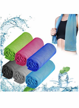 Cooling Towels 6 Pack Ice Towel 30 * 80 cm Mesh Soft Breathable Chilly for Neck Microfiber Yoga Golf Sport Running Gym Workout Camping Fitness - pzsku/Z8EF30172F199CBCAFDC9Z/45/_/1677845449/2ccb0bde-0ef9-453e-9a15-c6e946b00ecd