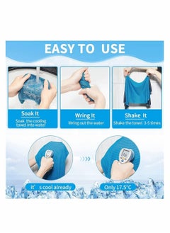 Y&D Cooling Towels 6 Pack Ice Towel 30 * 80 cm Mesh Soft Breathable Chilly for Neck Microfiber Yoga Golf Sport Running Gym Workout Camping Fitness  - Image 3