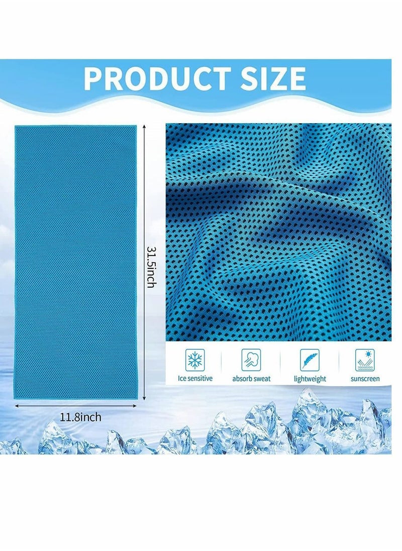 Cooling Towels 6 Pack Ice Towel 30 * 80 cm Mesh Soft Breathable Chilly for Neck Microfiber Yoga Golf Sport Running Gym Workout Camping Fitness